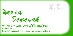 maria demcsak business card